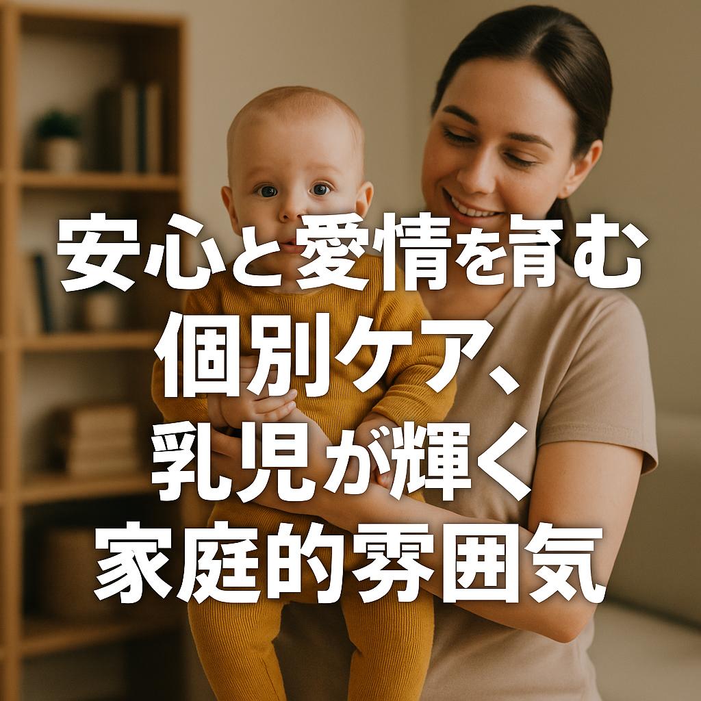 安心と愛情を育む個別ケア、乳児が輝く家庭的雰囲気